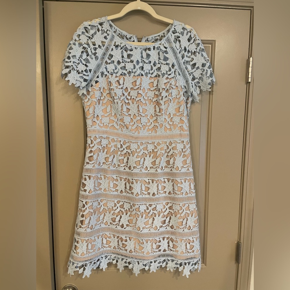 Blue overlay dress!
